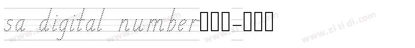 sa digital number字体下字体转换